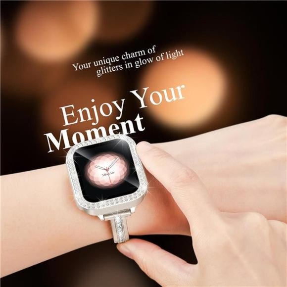 NEW Slim Bling Diamond Apple Watch Band with Case main image 5